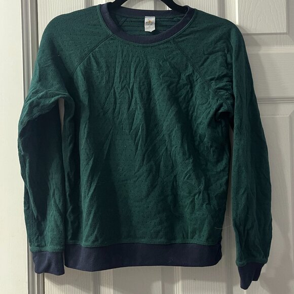 Marine Layer Atkins Reversible Raglan Crewneck Sweater - Polka Dot and Stripe - Picture 3 of 10